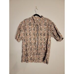 Cooke Street Honolulu Men's XL Hawaiian Tropical Floral Button Up Shirt Easter